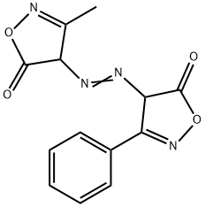 4-[(4,5-Dihydro-3-methyl-5-oxoisoxazol-4-yl)azo]-3-phenylisoxazol-5(4H)-one Structure