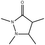 1,2,4,5-テトラメチル-3-ピラゾリジノン 化学構造式