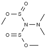 2,2-ジメチル-1,1-ヒドラジンジスルフィン酸ジメチル 化学構造式