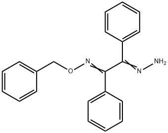 1,2-Diphenyl-2-hydrazonoethan-1-one O-(phenylmethyl)oxime Structure