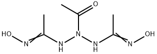 2-Acetyl-1,3-bis[1-(hydroxyimino)ethyl]triazane 结构式