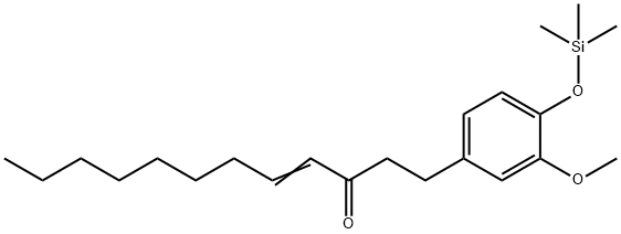 1-[3-メトキシ-4-[(トリメチルシリル)オキシ]フェニル]-4-ドデセン-3-オン 化学構造式