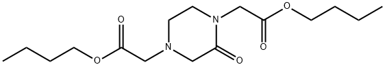 2-オキソ-1,4-ピペラジン二酢酸ジブチル 化学構造式