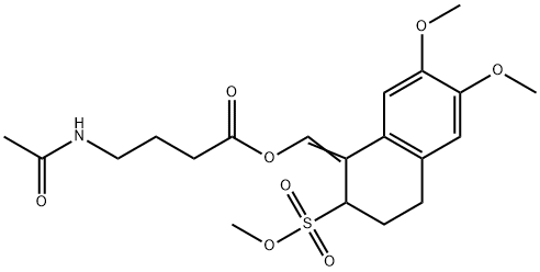 4-(Acetylamino)butyric acid [3,4-dihydro-6,7-dimethoxy-2-(methoxysulfonyl)naphthalen-1(2H)-ylidene]methyl ester Struktur