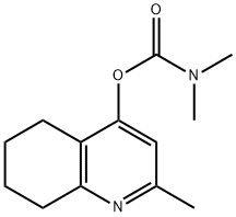 Dimethylcarbamic acid 5,6,7,8-tetrahydro-2-methylquinolin-4-yl ester Struktur