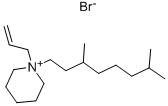 1-アリル-1-(3,7-ジメチルオクチル)ピペリジニウム・ブロミド 化学構造式