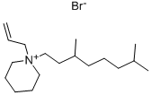 1-(3,7-dimethyloctyl)-1-prop-2-enyl-3,4,5,6-tetrahydro-2H-pyridine bro mide,56717-11-4,结构式