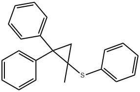 1,1'-[2-Methyl-2-(phenylthio)cyclopropylidene]bisbenzene Structure