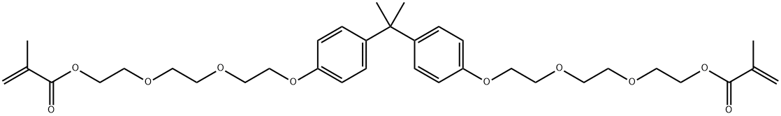 2,2-Bis[4-[9-(methacryloyloxy)-1,4,7-trioxanonane-1-yl]phenyl]propane Structure