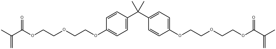 (1-methylethylidene)bis(4,1-phenyleneoxy-2,1-ethanediyloxy-2,1-ethanediyl) bismethacrylate,56744-60-6,结构式