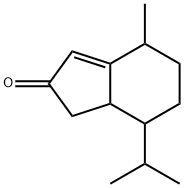1,4,5,6,7,7a-ヘキサヒドロ-4-メチル-7-(1-メチルエチル)-2H-インデン-2-オン 化学構造式