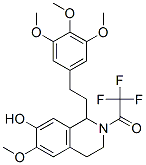 1,2,3,4-テトラヒドロ-6-メトキシ-2-(トリフルオロアセチル)-1-[2-(3,4,5-トリメトキシフェニル)エチル]-7-イソキノリノール 化学構造式