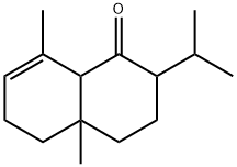 3,4,4a,5,6,8a-ヘキサヒドロ-4a,8-ジメチル-2-(1-メチルエチル)-1(2H)-ナフタレノン 化学構造式