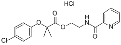 2-[(3-pyridylcarbonyl)amino]ethyl 2-(4-chlorophenoxy)-2-methylpropionate hydrochloride|