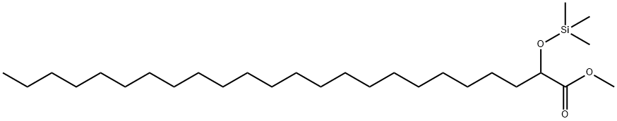 2-Trimethylsilyloxytetracosanoic acid methyl ester 结构式