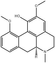 (6aS)-5,6,6a,7-テトラヒドロ-2,11-ジメトキシ-6-メチル-4H-ジベンゾ[de,g]キノリン-1-オール 化学構造式