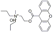 methyldipropyl[2-[(9H-xanthen-9-ylcarbonyl)oxy]ethyl]ammonium hydroxide Structure