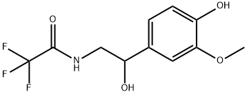 2,2,2-Trifluoro-N-[2-hydroxy-2-(4-hydroxy-3-methoxyphenyl)ethyl]acetamide 结构式