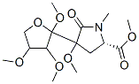 4-Methoxy-1-methyl-5-oxo-4-(tetrahydro-2,3,4-trimethoxyfuran-2-yl)-L-proline methyl ester 结构式