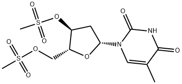 3',5'-DI-O-MESYLTHYMIDINE Structure