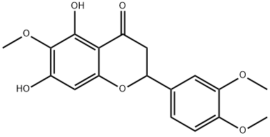 2,3-Dihydro-5,7-dihydroxy-6-methoxy-2-(3,4-dimethoxyphenyl)-4H-1-benzopyran-4-one Struktur
