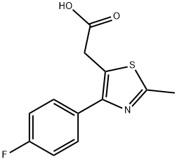 5-Thiazoleacetic acid, 4-(4-fluorophenyl)-2-methyl- Structure