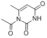 2,4(1H,3H)-Pyrimidinedione,1-acetyl-6-methyl- 化学構造式