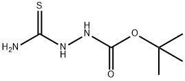 Hydrazinecarboxylic acid, 2-(aminothioxomethyl)-, 1,1-dimethylethyl ester (9CI) 化学構造式