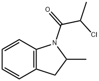 1H-Indole, 1-(2-chloro-1-oxopropyl)-2,3-dihydro-2-methyl- (9CI) Struktur