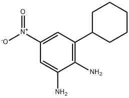 1,2-Benzenediamine,  3-cyclohexyl-5-nitro- Structure