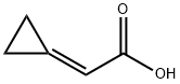 2-cyclopropylideneacetic acid Struktur