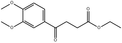4-(3,4-ジメトキシフェニル)-4-オキソ酪酸エチル 化学構造式
