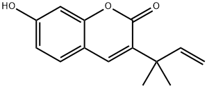 7-Hydroxy-3-(1,1-dimethylprop-2-enyl)coumarin Struktur