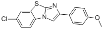 7-CHLORO-2-(4-METHOXYPHENYL)IMIDAZO[2,1-B]BENZOTHIAZOLE 结构式