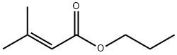 3-Methyl-2-butenoic acid, propyl ester,56922-71-5,结构式
