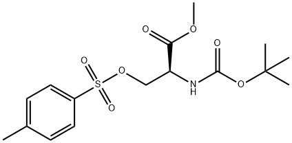 N-(tert-ブトキシカルボニル)-O-トシル-L-セリンメチル 化学構造式