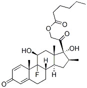 9-fluoro-11beta,17,21-trihydroxy-16beta-methylpregna-1,4-diene-3,20-dione 21-hexanoate,56933-61-0,结构式