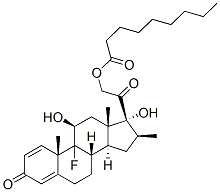 9-fluoro-11beta,17,21-trihydroxy-16beta-methylpregna-1,4-diene-3,20-dione 21-nonanoate Structure