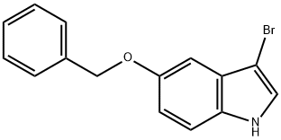 3-ブロモ-5-(ベンジルオキシ)-1H-インドール 化学構造式