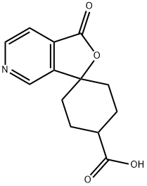 1'-Oxo-spiro[cyclohexane-1,3'(1'H)-furo[3,4-c]pyridine]-4-carboxylic acid 化学構造式