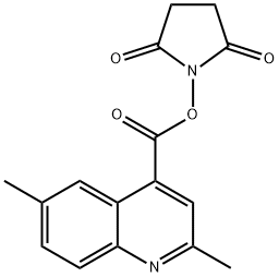 2,6-二甲基-4-喹啉羧酸 N-羟基丁二酰亚胺酯, 569355-30-2, 结构式