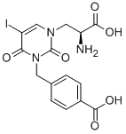 (AS)-ALPHA-AMINO-3-[(4-CARBOXYPHENYL)METHYL]-3,4-DIHYDRO-5-IODO-2,4-DIOXO-1(2H)-PYRIMIDINEPROPANOIC ACID Struktur