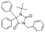 1-(1,1-Dimethylethyl)-5,5-diphenyl-3-(phenylmethyl)-2,4-imidazolidinedione 结构式