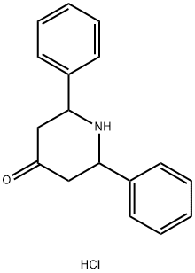 2,6-二苯基哌啶-4-酮盐酸盐 结构式
