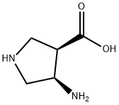 3-Pyrrolidinecarboxylicacid,4-amino-,(3R,4R)-(9CI) 结构式