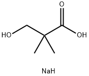 3-ヒドロキシ-2,2-ジメチルプロパン酸ナトリウム 化学構造式