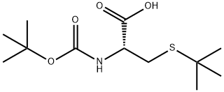 N-叔丁氧羰基-S-叔丁基-L-半胱氨酸, 56976-06-8, 结构式