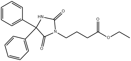 5,5-Diphenylhydantoin-3-butyric Acid Ethyl Ester Structure