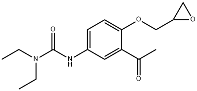 3-(3-acetyl-4-(oxiran-2-ylMethoxy)phenyl)-1,1-diethylurea Structure