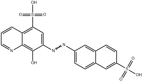 5-Quinolinesulfonic acid, 8-hydroxy-7-(6-sulfo-2-naphthylazo)- Struktur